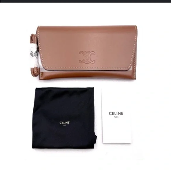 Celine Sunglasses wristlet Brand New With Box Celine Sunglasses Case Wristlet Brown  main image 3